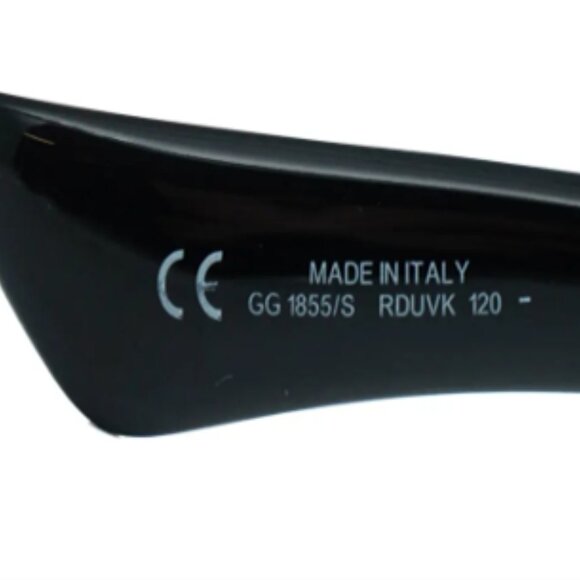 GUCCI Sunglasses - GG 1855/S - Black Shield Mask - NEW in Box - Picture 4 of 7